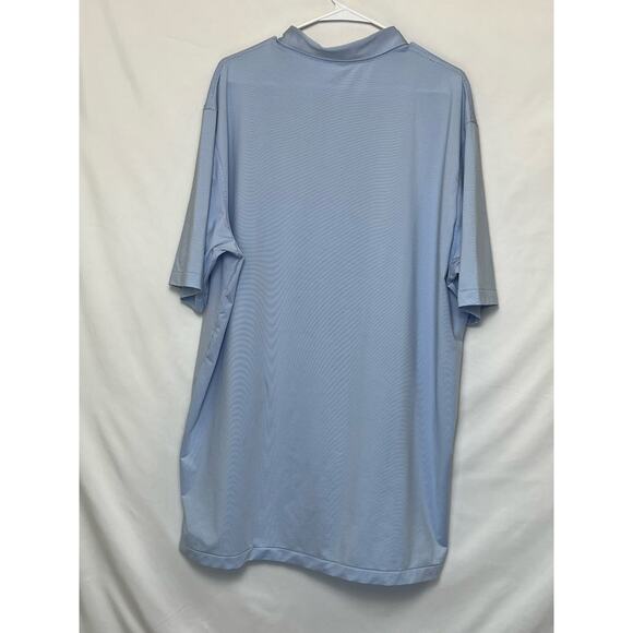 Peter Millar Men’s 2XL Blue White Striped Summer Comfort Polo Golf Shirt Stretch - Picture 2 of 8